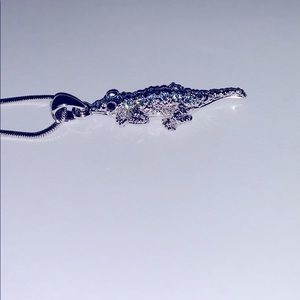Blue Lizard Necklace